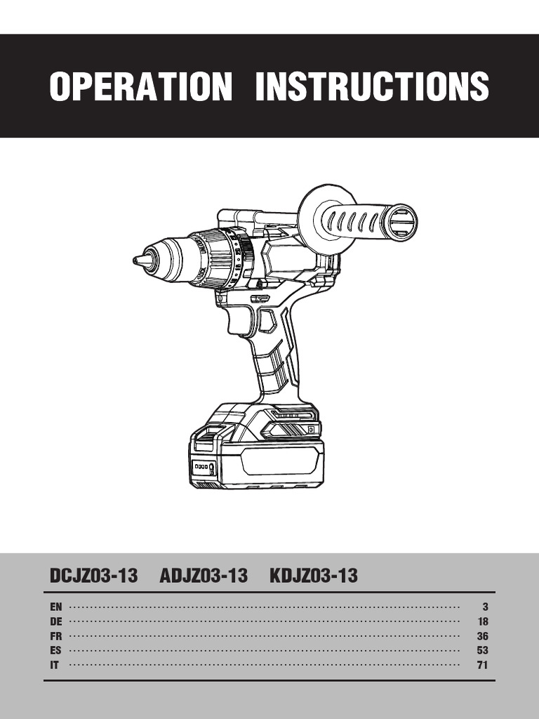 DCJZ 0313 | PDF | Drill | Battery Charger
