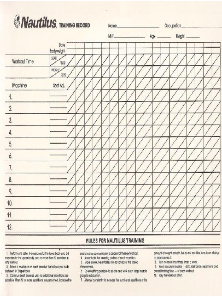 Workout Chart34w54 | PDF