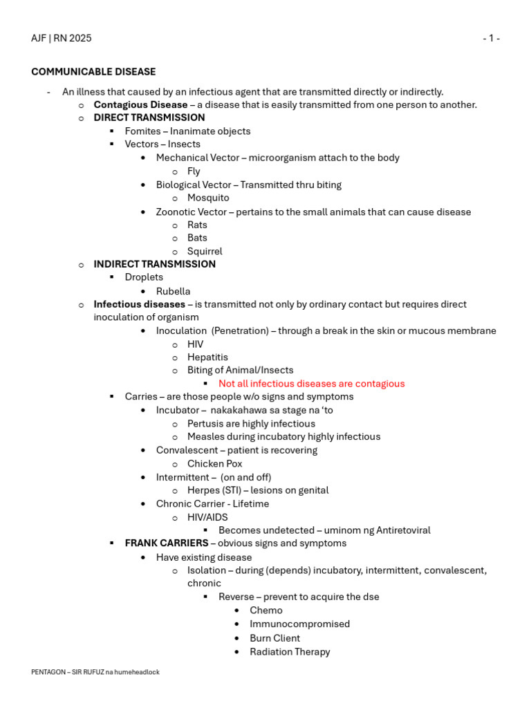 Communicable Disease Overview and Control | PDF | Infection | Measles