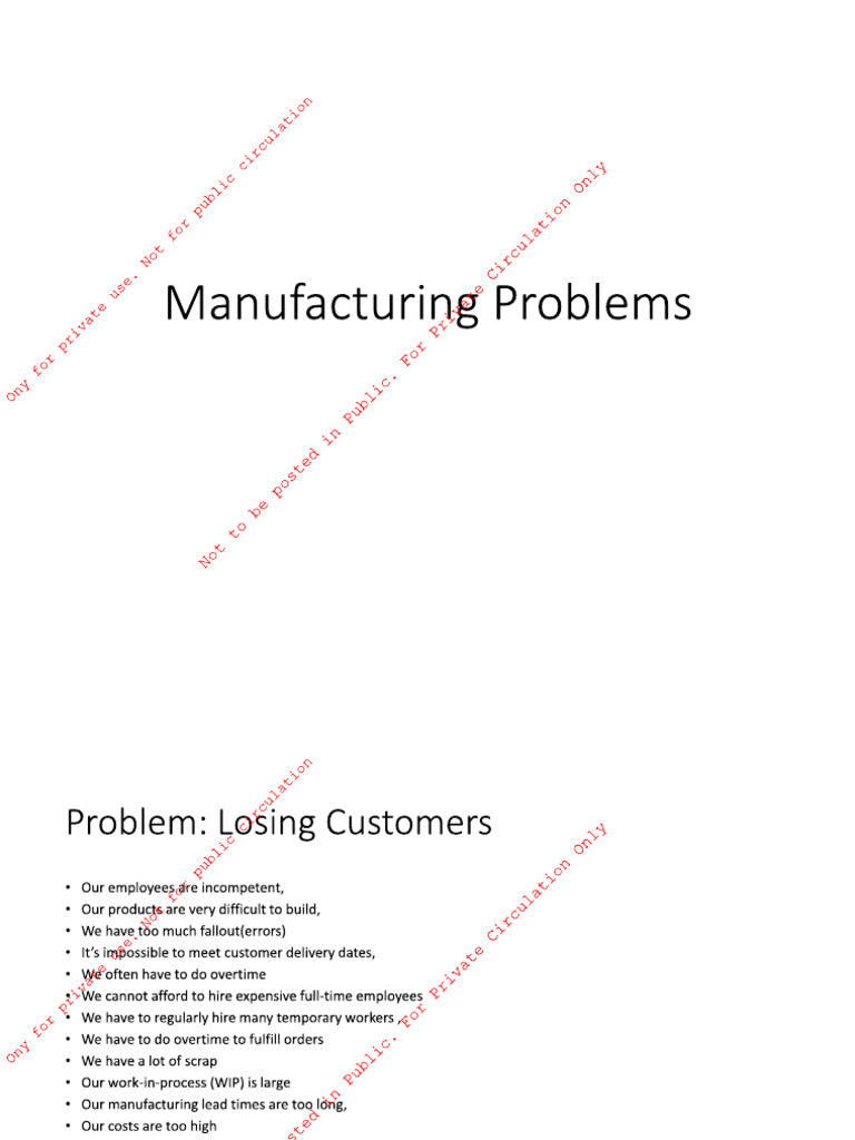 Manufacturing Problems | PDF