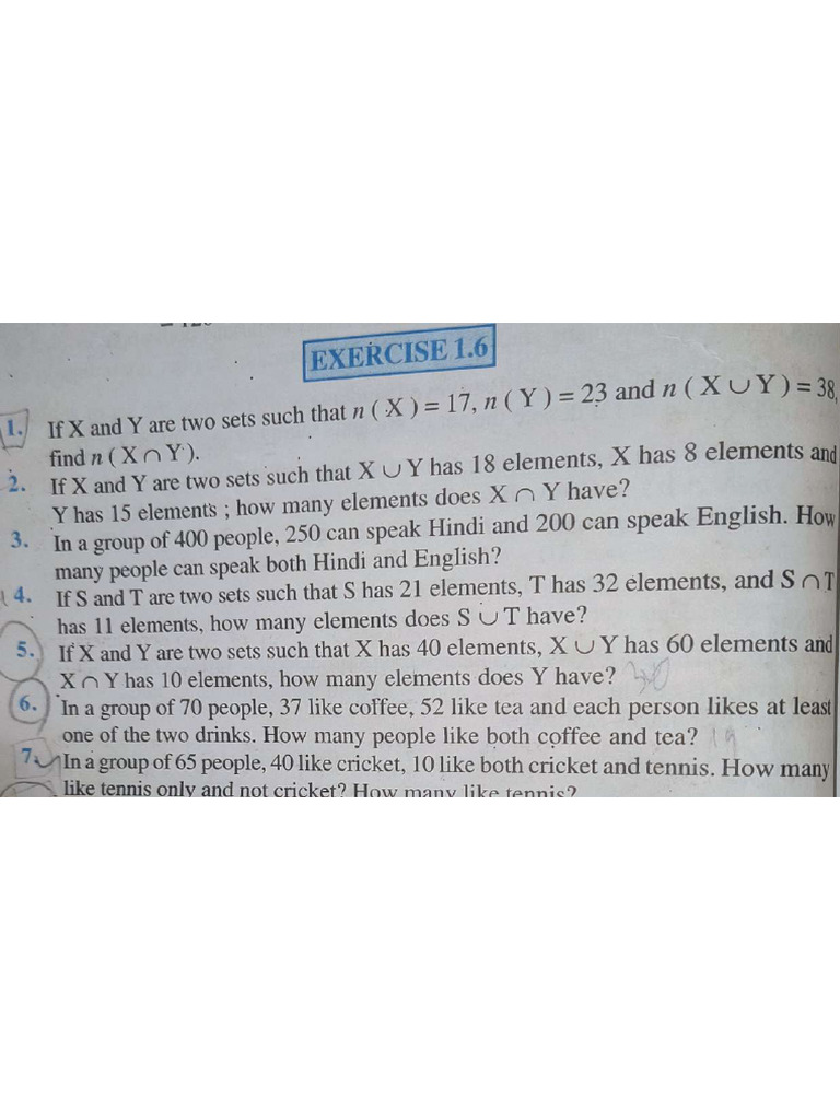 Sets Extra Questions | PDF