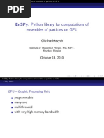 EnSPy: Python Library For Computations of Ensembles of Particles On GPU