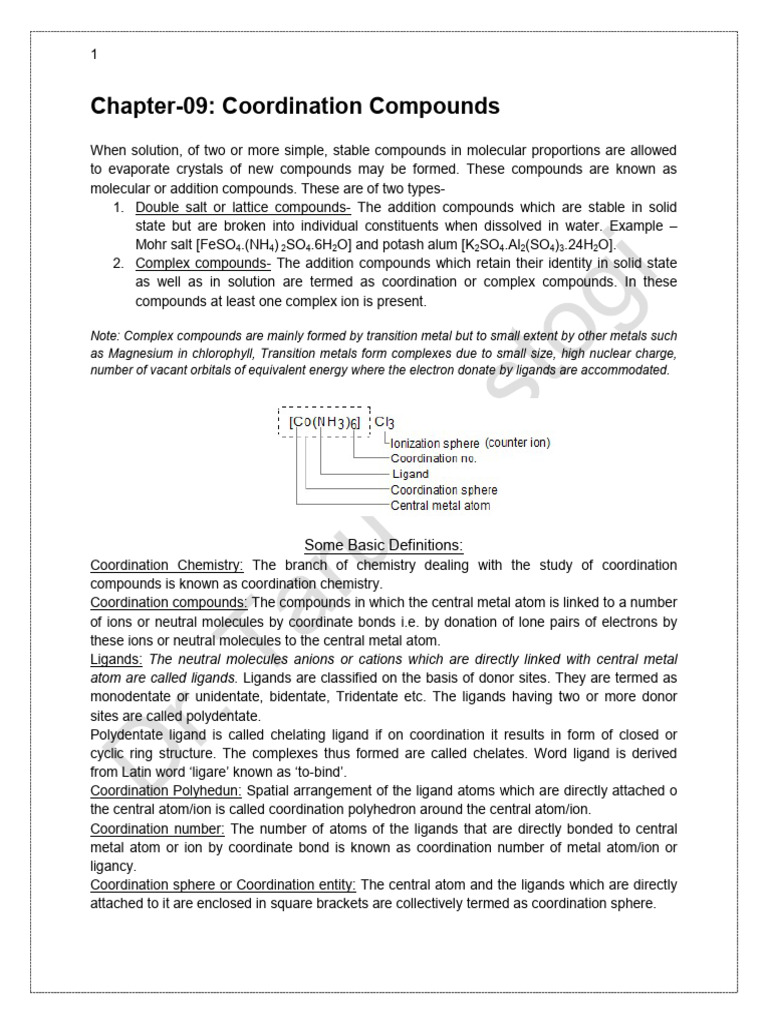 Understanding Ligands in Coordination Compounds | PDF | Coordination ...