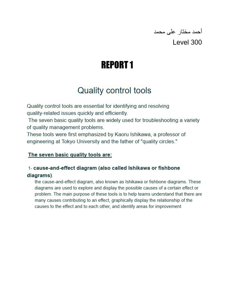 Essential Quality Control Tools Guide | PDF | Scatter Plot | Chart