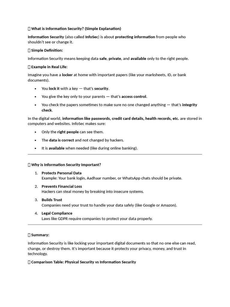 Understanding Information Security Basics | PDF | Information Security ...