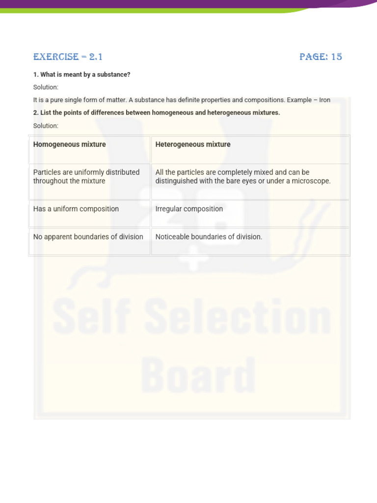 Differences in Mixtures and Separation Techniques | PDF | Solubility ...