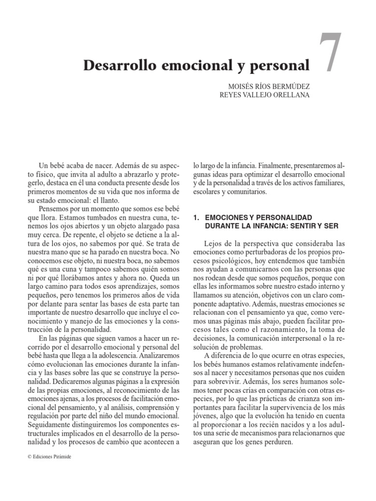 Desarrollo Emocional y Personal | PDF | Las emociones | Temperamento