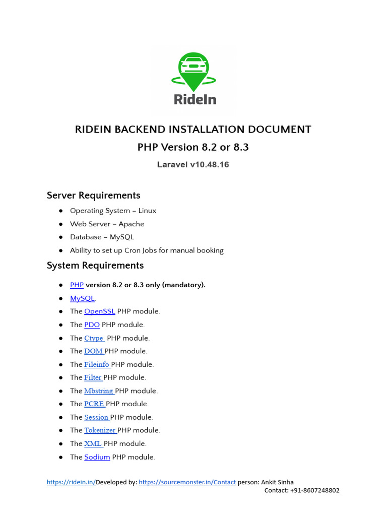 RideIn Backend Installation Guide | PDF | Php | Computer File