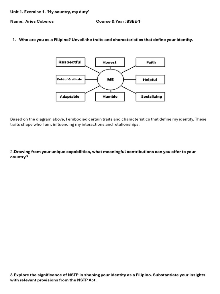 NSTP INDIVIDUAL - Docx - 20250816 - 220359 - 0000 | PDF | Identity ...