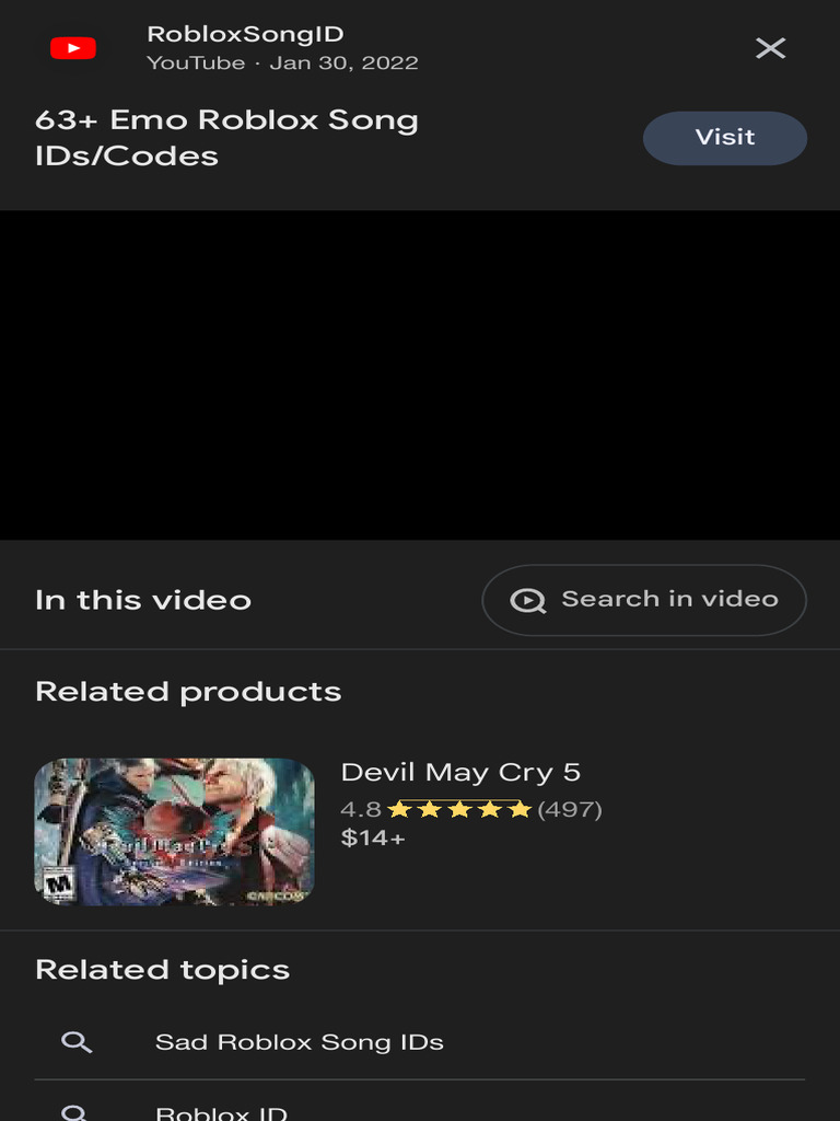 Emo Roblox Song IDs Collection PDF 1