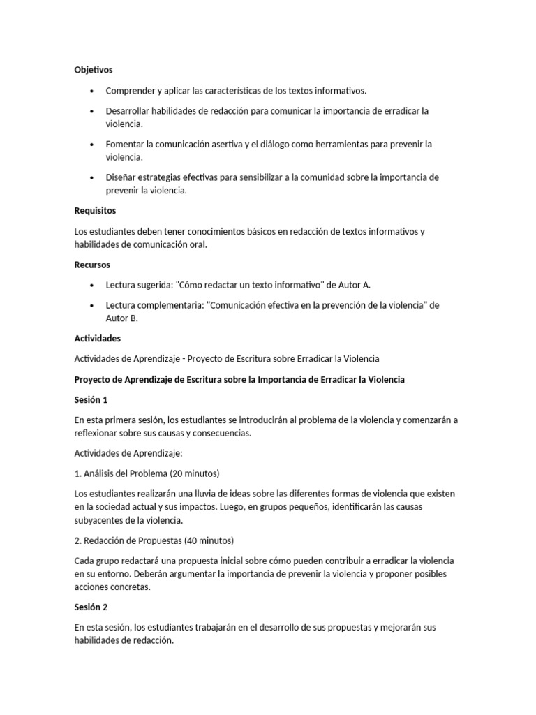 Estrategias para Erradicar la Violencia | PDF | Aprendizaje | Violencia