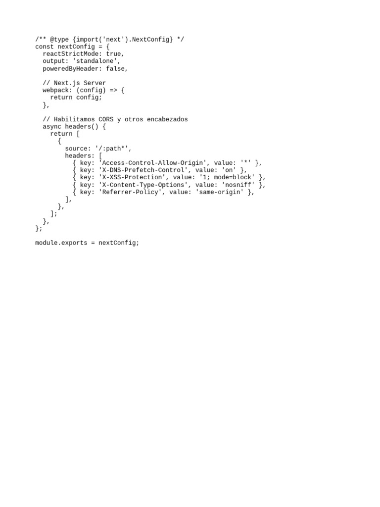 Next.js Standalone Config Overview | PDF