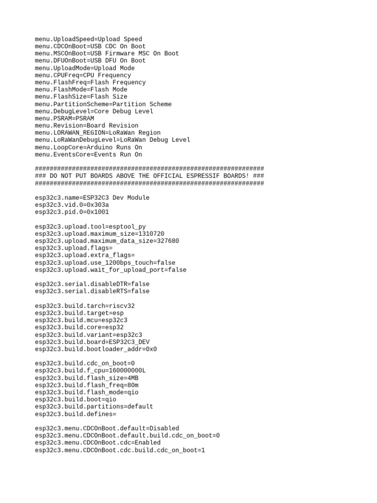 ESP32C3 and ESP32S2 Configuration Guide | PDF | System Software ...