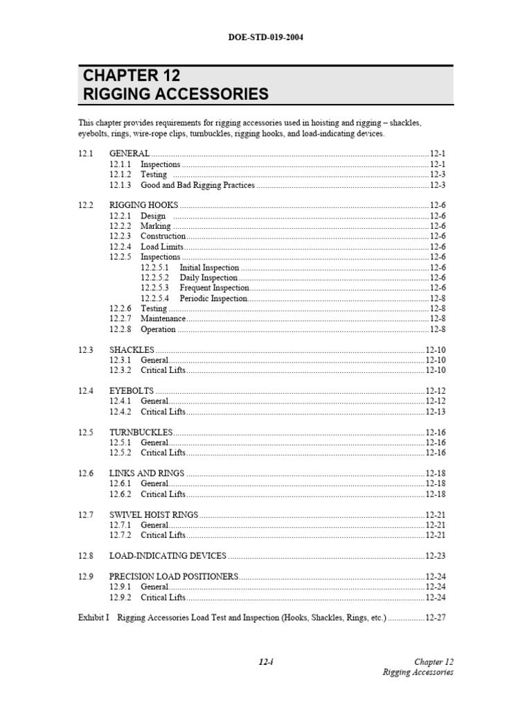 Eyebolt Rigging Guidelines and Restrictions | PDF | Cement ...