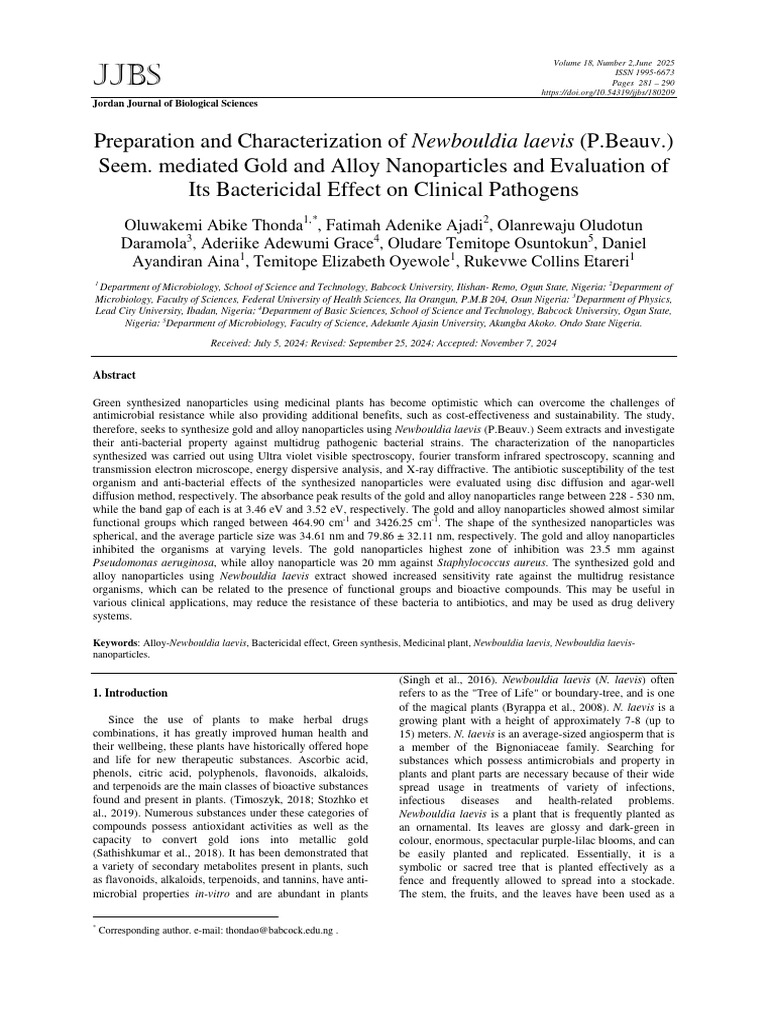 Preparation and Characterization of Newb | PDF