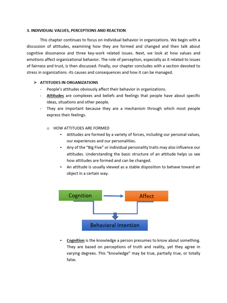 3 Individual Values Perceptions and Reactions | PDF | Emotions ...