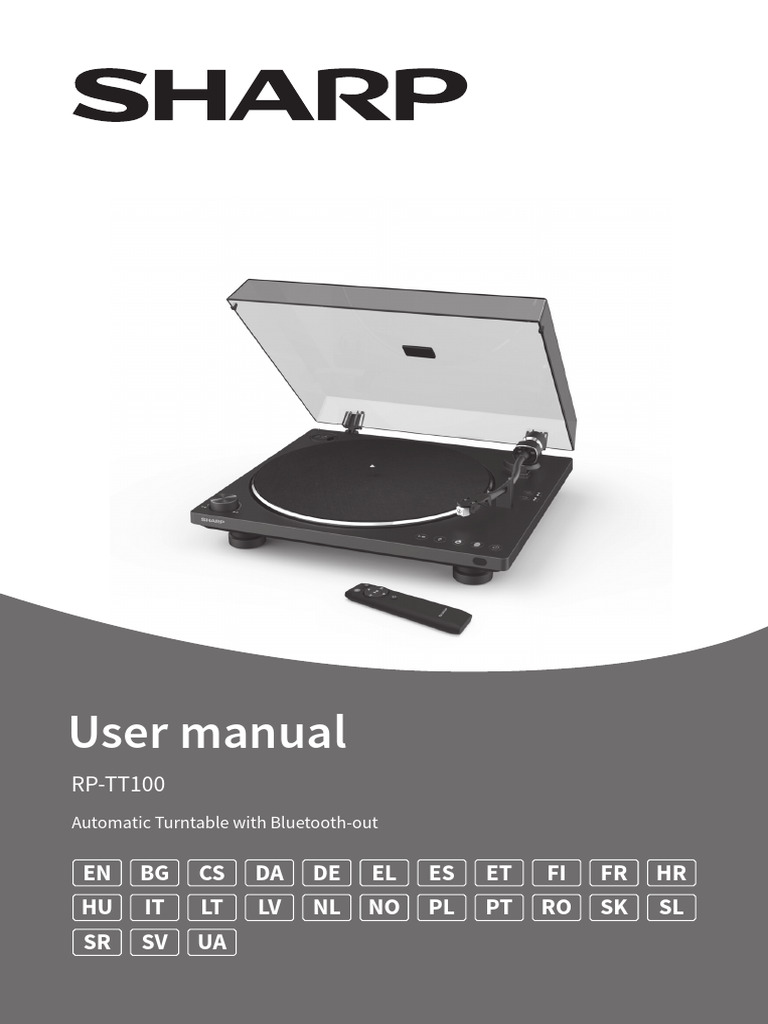 Sharp Record Player | PDF | Phonograph | Sound Production Technology