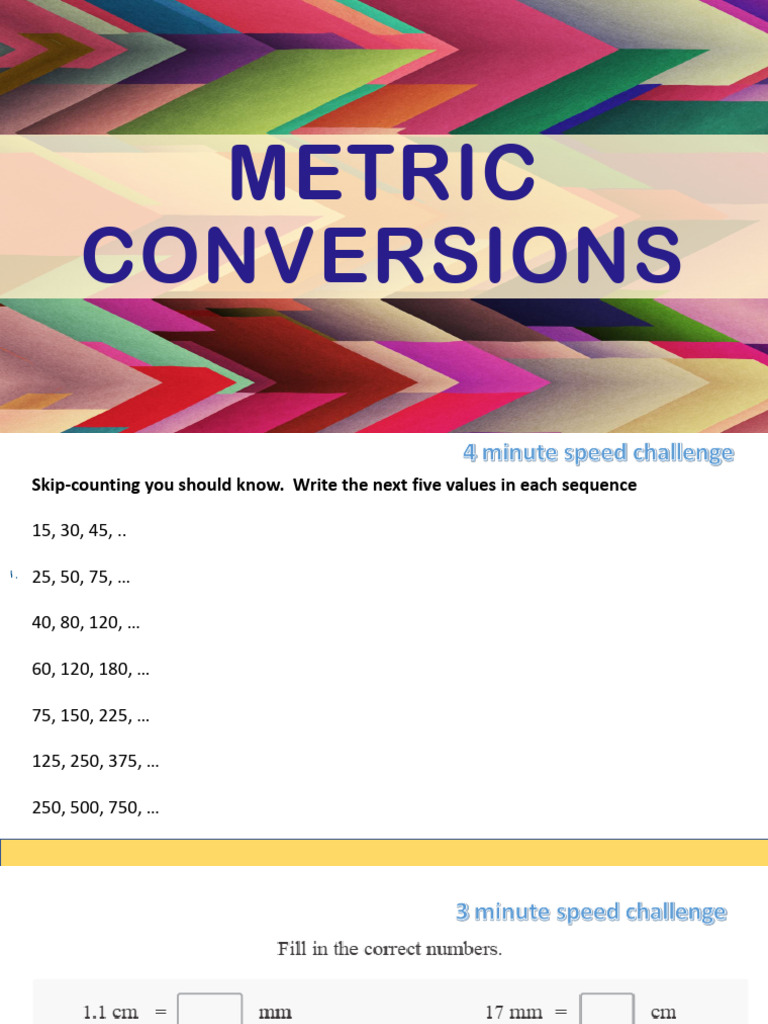 Metric Conversions | PDF