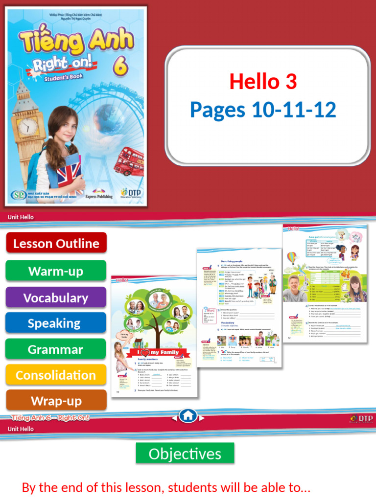 Unit 0 - Hello 3 - Pages 10-12 | PDF | Adjective | Linguistic Morphology