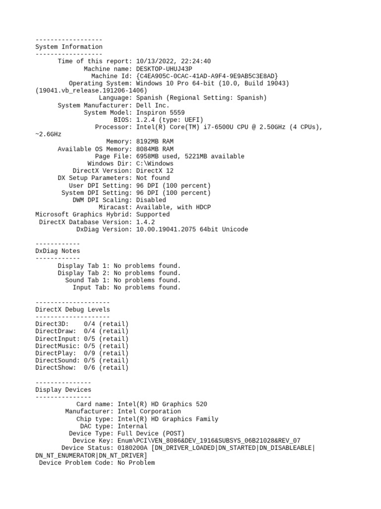 Intel HD Graphics 520 Driver Info | PDF | Graphics Processing Unit ...