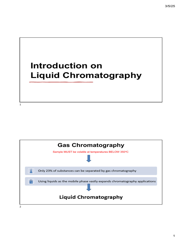 Lec5 Liquid Chromatography 2025 | PDF