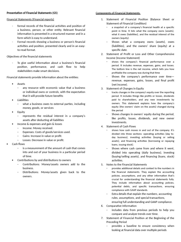 Understanding Financial Statements | PDF | Equity (Finance) | Going Concern