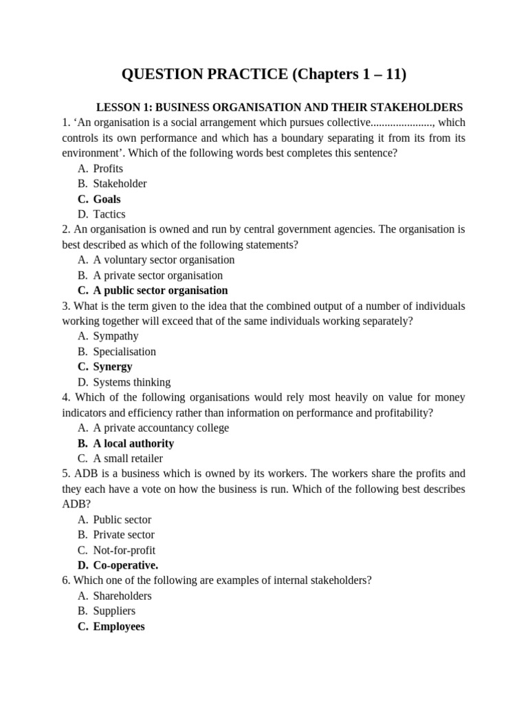 Question Practice Chapters 1 11 2 Pdf Demand Taxes