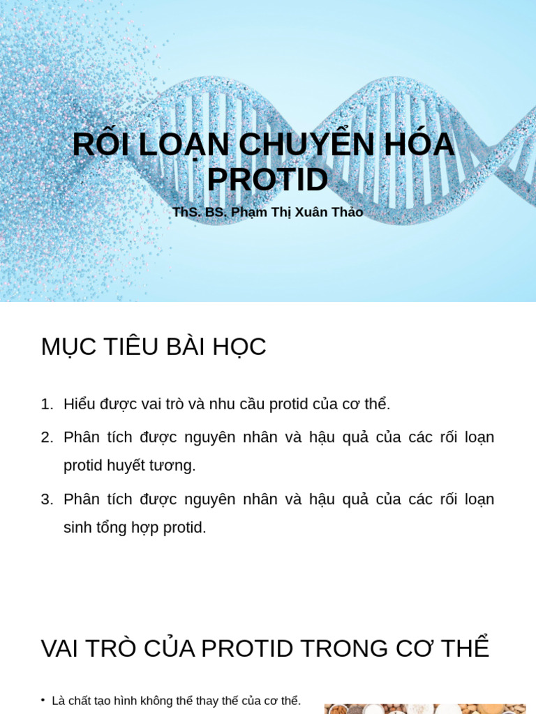 RỐI LOẠN PROTID | PDF