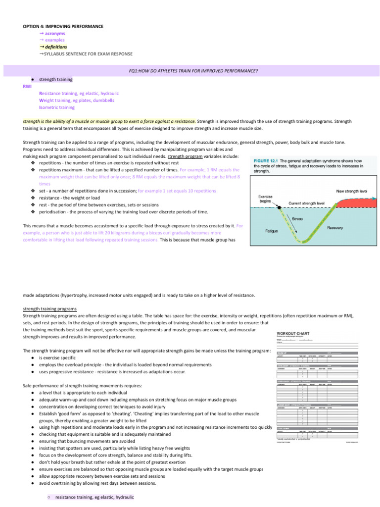 Strength Training for Enhanced Performance | PDF | Strength Training ...
