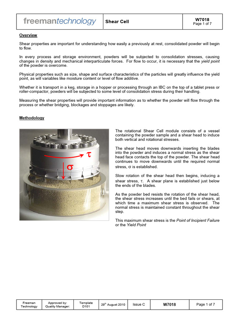 Shear Cell（剪切槽） | PDF | Yield (Engineering) | Stress (Mechanics)