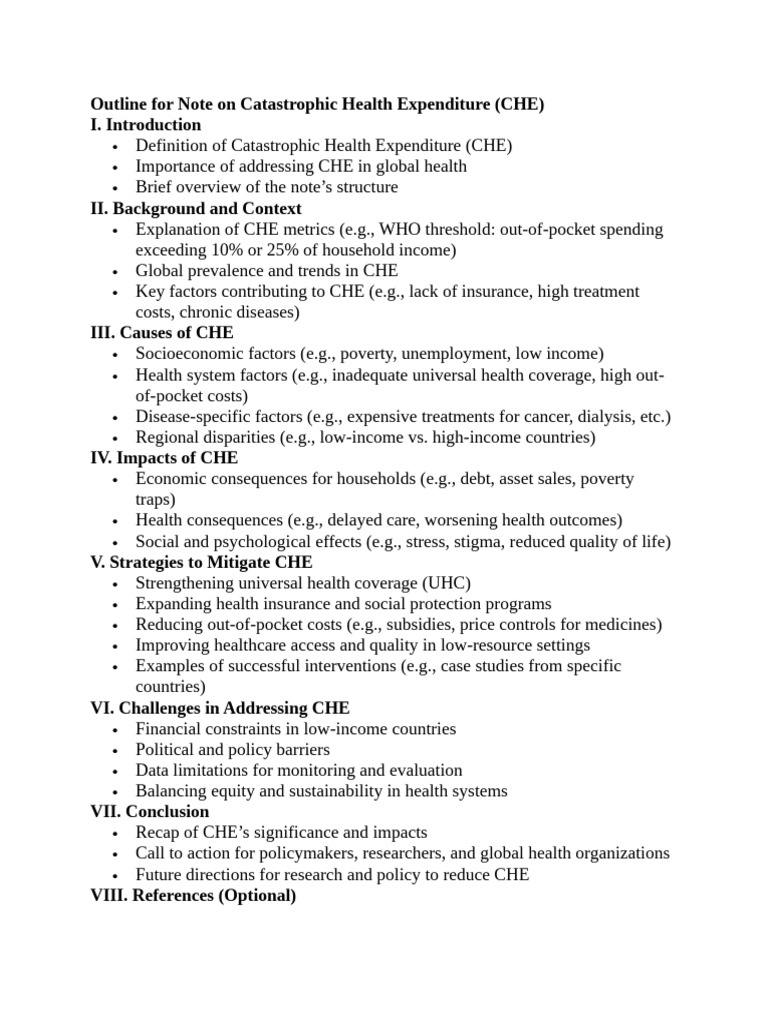 Understanding Catastrophic Health Expenditure | PDF