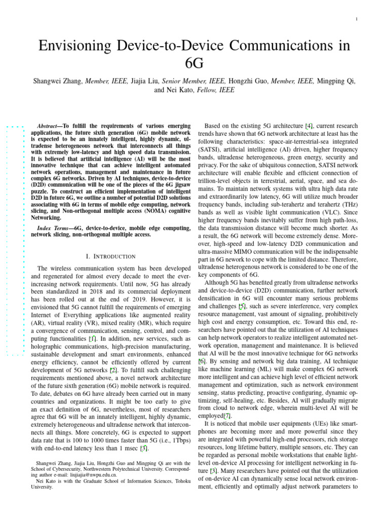 6G Device-to-Device Communication Insights | PDF | Computer Network ...