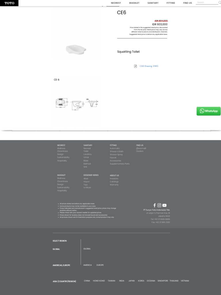 TOTO Indonesia Product Catalog Overview | PDF | Toilet | Sanitation