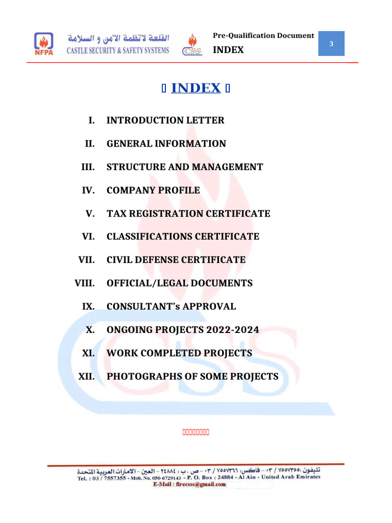 Pre-Qualification Document Overview | PDF