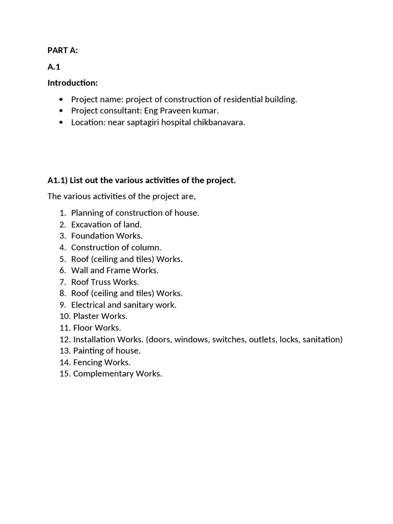 Vishweshwarayya CPM Assignment 1 | PDF | Roof | Building Engineering