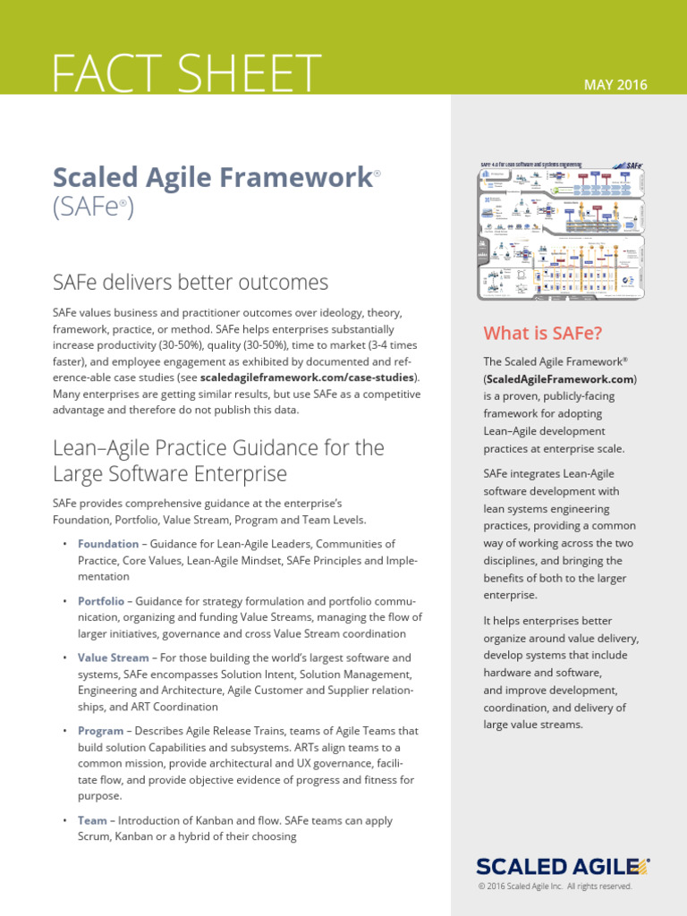 Scaled Agile Framework Overview | PDF | Agile Software Development ...