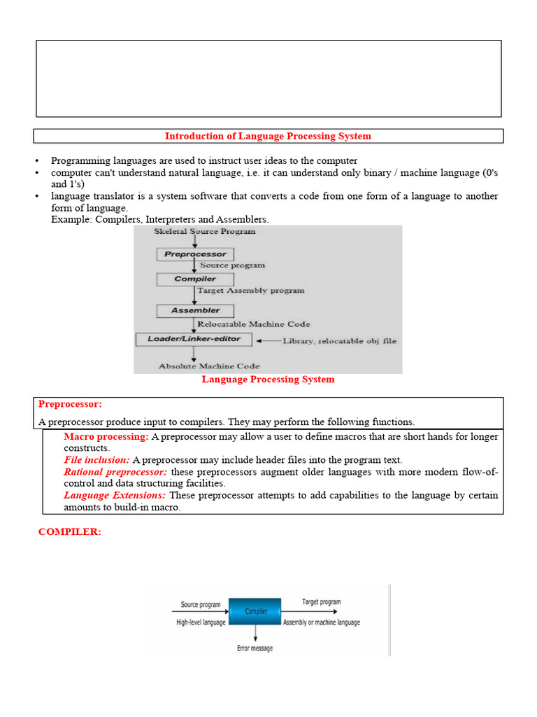 Compiler Design Class Notes 2022-2023 | PDF | Class (Computer ...