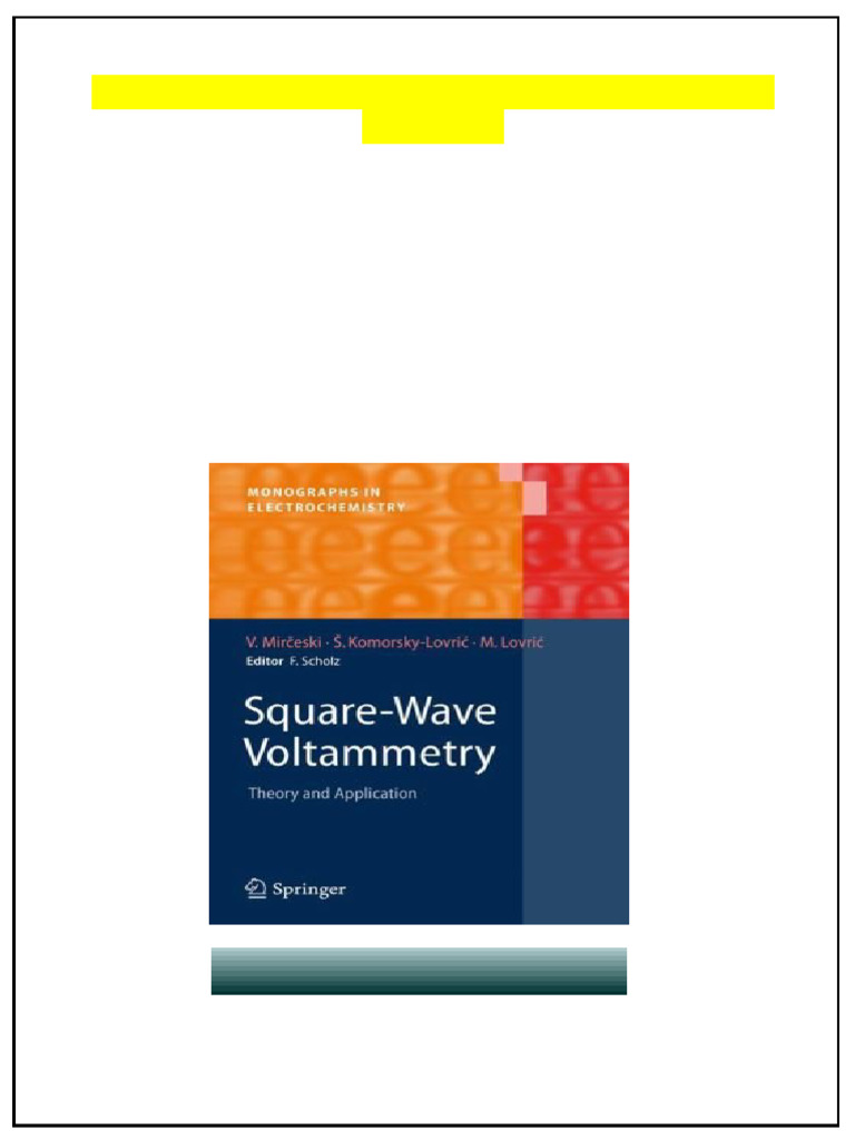 Square Wave Voltammetry Valentin Mirceski Available Any Format | PDF ...