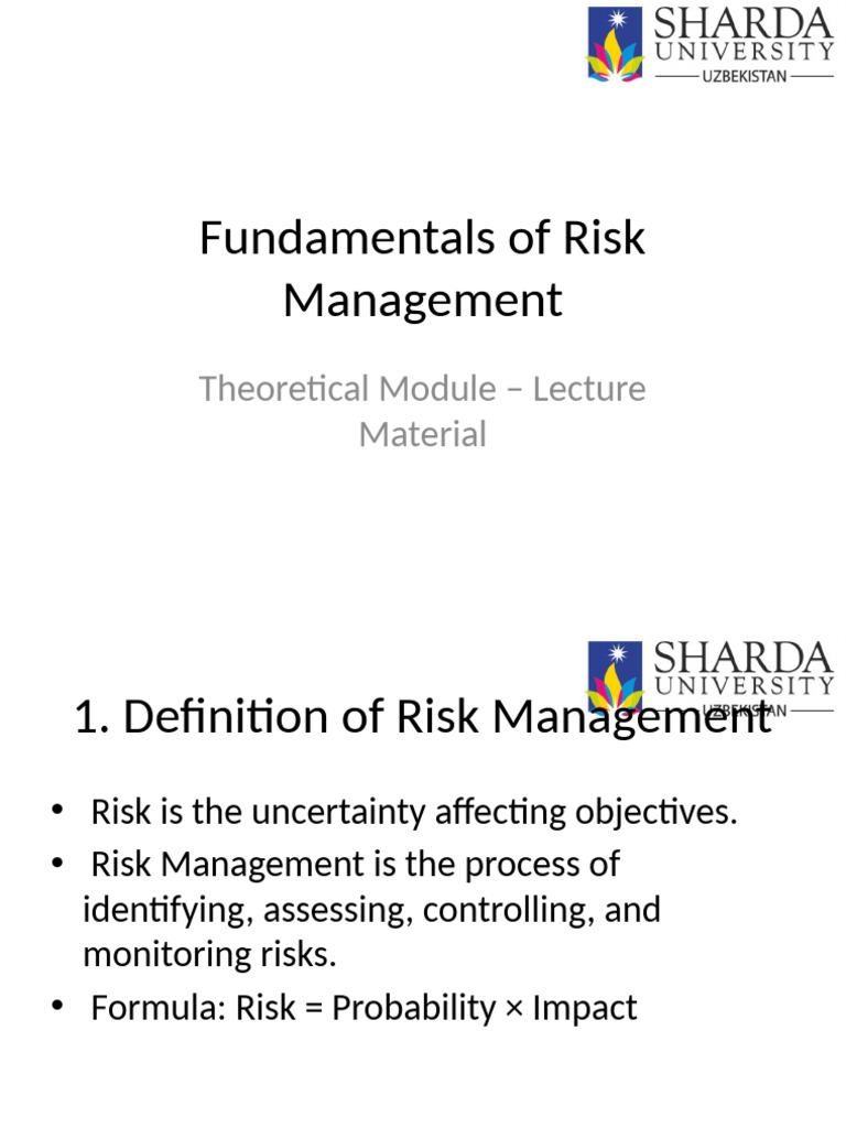 Risk Management Fundamentals Guide | PDF | Risk | Risk Management