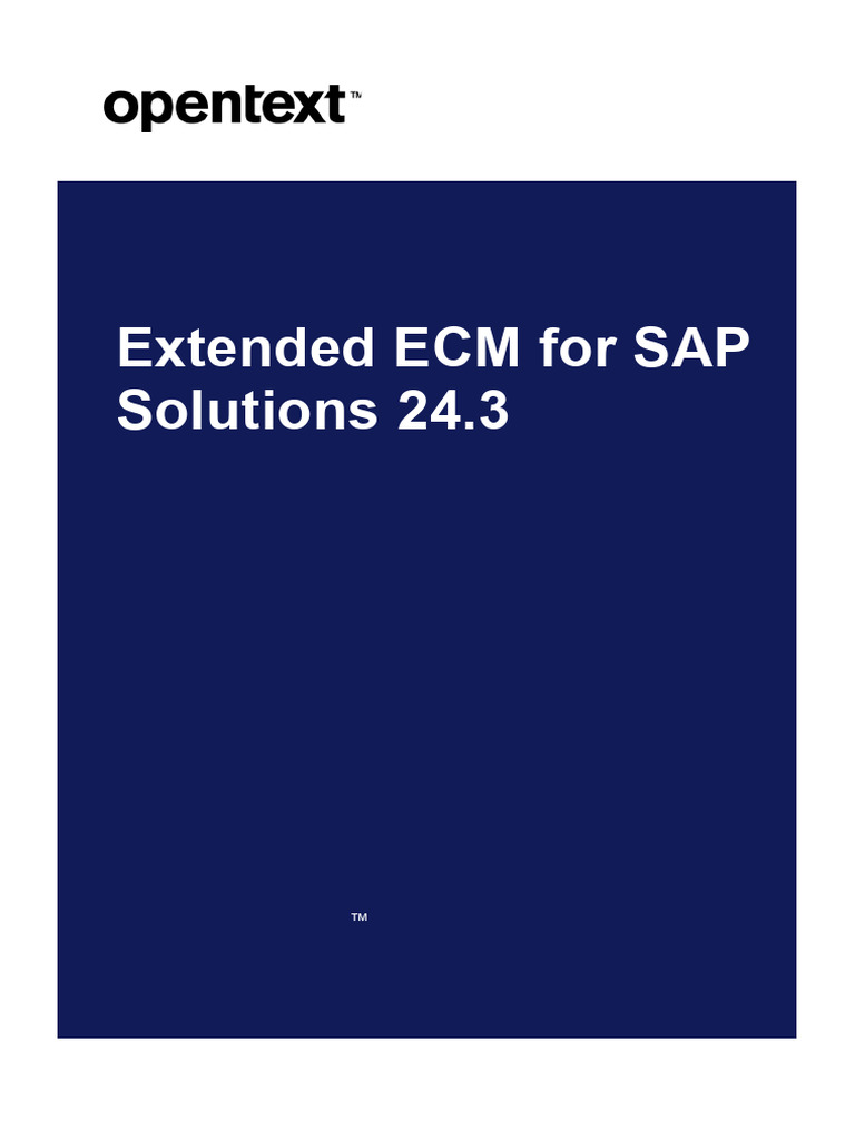Extended ECM for SAP Solutions 24.3 | PDF | Web Service | Data Type