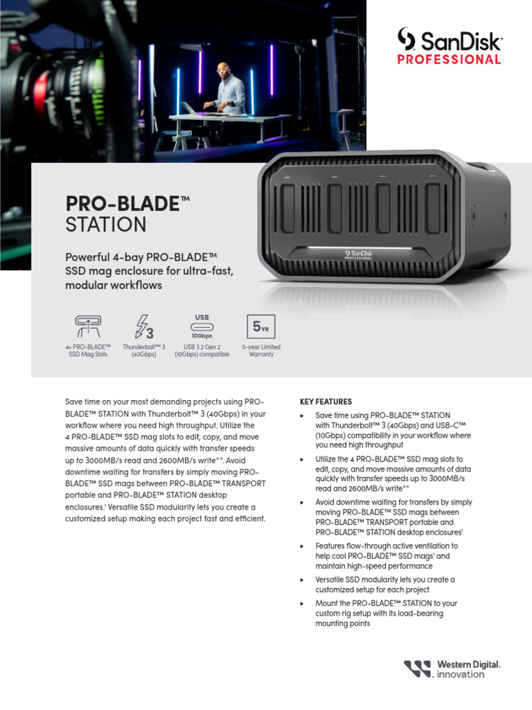Data Sheet Pro Blade Station SSD | PDF | Solid State Drive | Usb