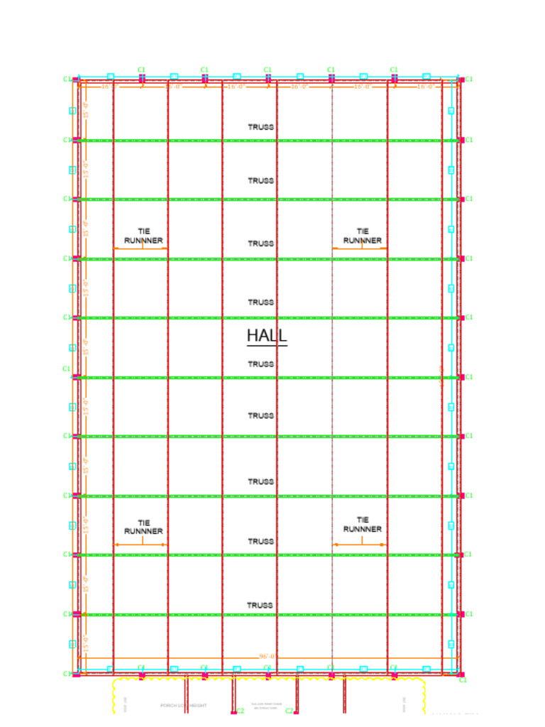 Main Truss Specifications for Hall Roof | PDF | Architectural Elements
