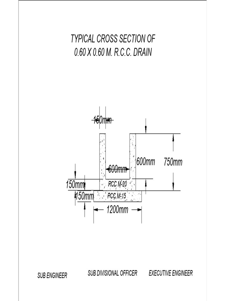 RCC Drain Cross Section Details | PDF