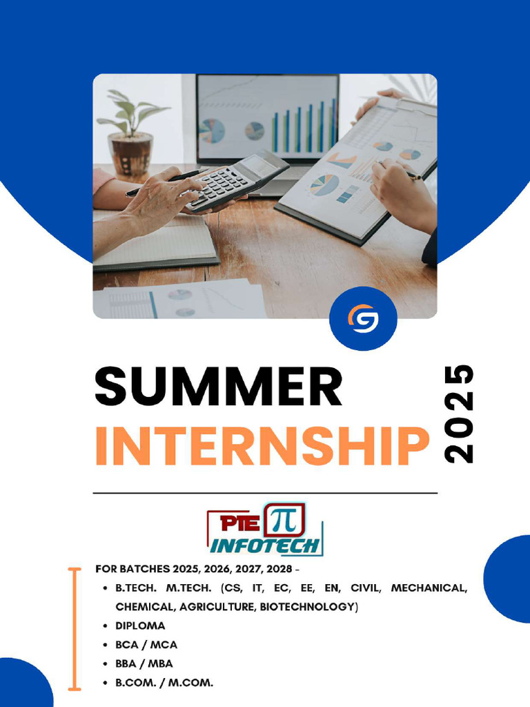 Summer Internship 2025 Technologies and Specializations | PDF