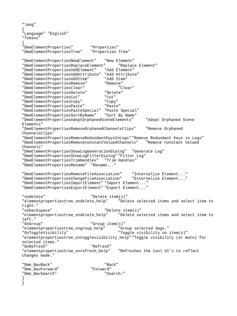 DME Element Properties Overview | PDF