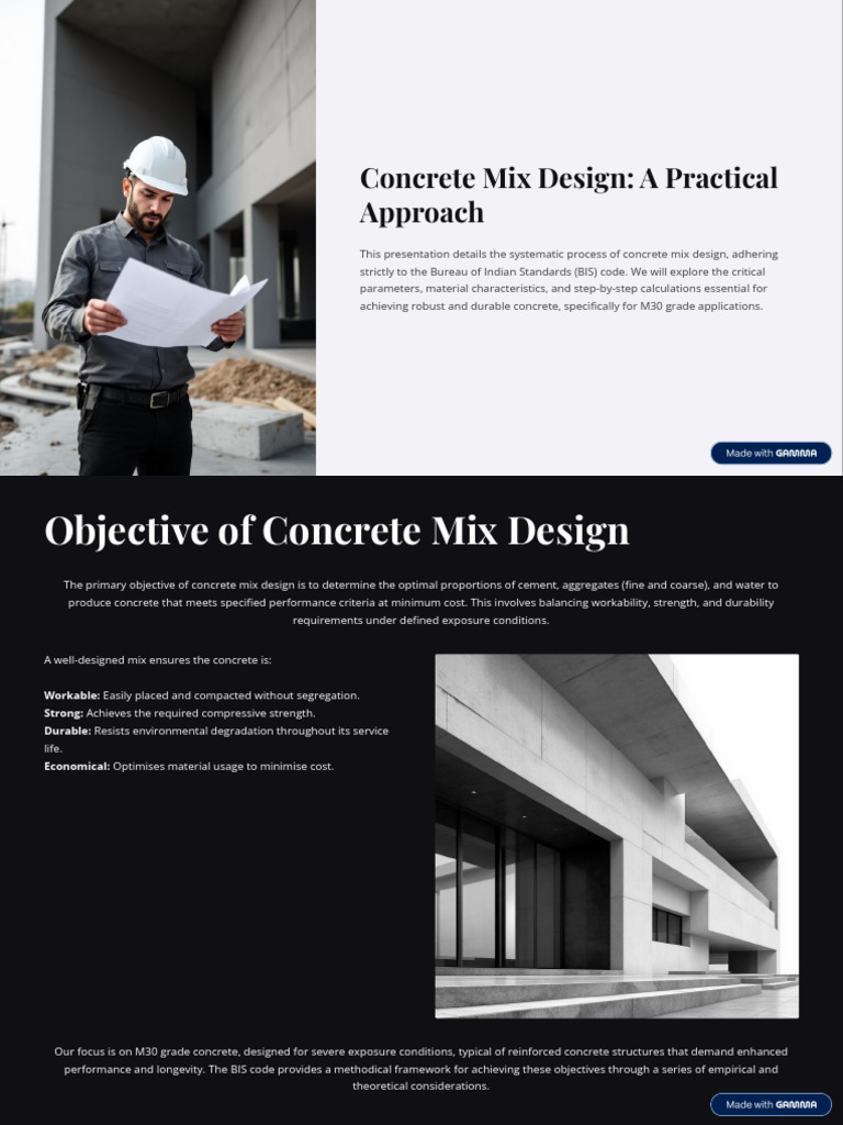 M30 Concrete Mix Design Guide | PDF | Concrete | Reinforced Concrete