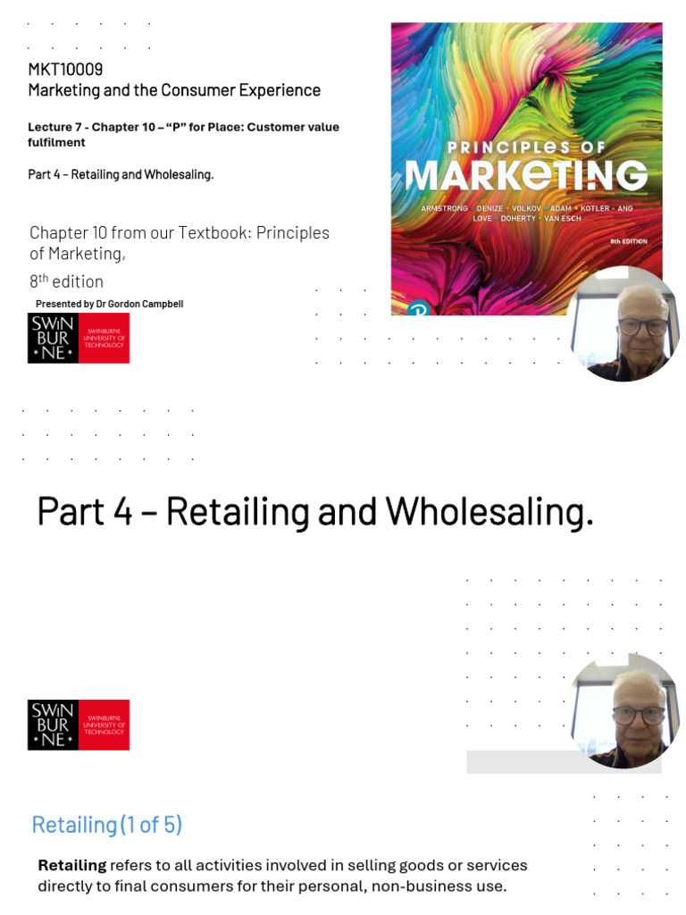 MKT10009 Lecture 7 Part 4 | PDF | Retail | Grocery Store