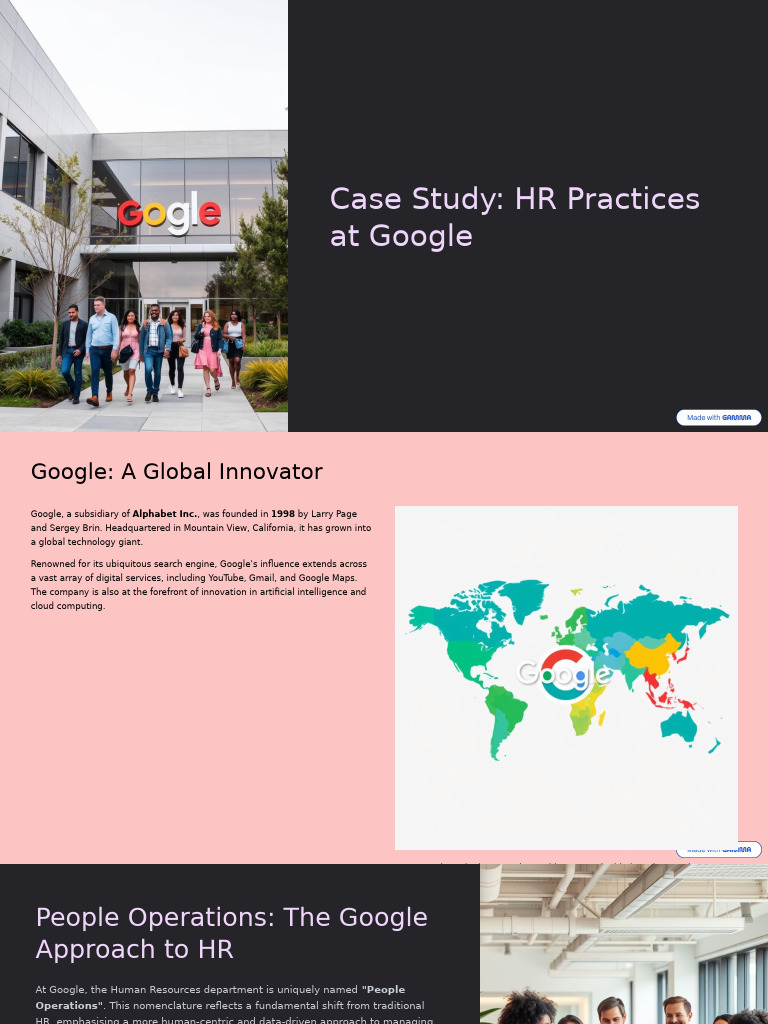 Google HR Practices Case Study | PDF | Compensation And Benefits ...