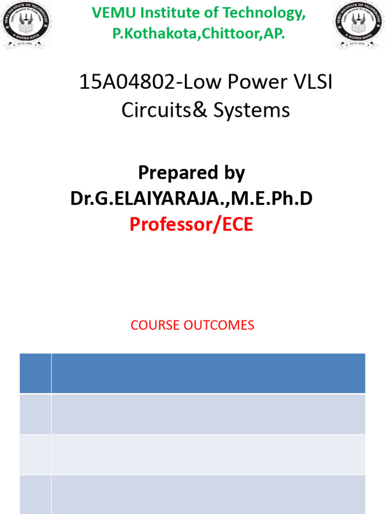 Low Power VLSI Design Methodologies | PDF | Mosfet | Semiconductor ...