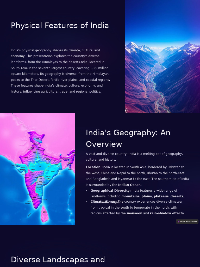 India's Diverse Physical Geography | PDF | Himalayas | Environmental ...